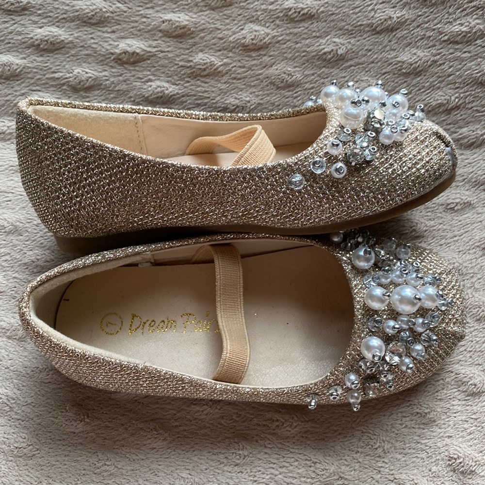 Dream Paris toddler ballerina 🩰 shoes sparkly metallic size 7